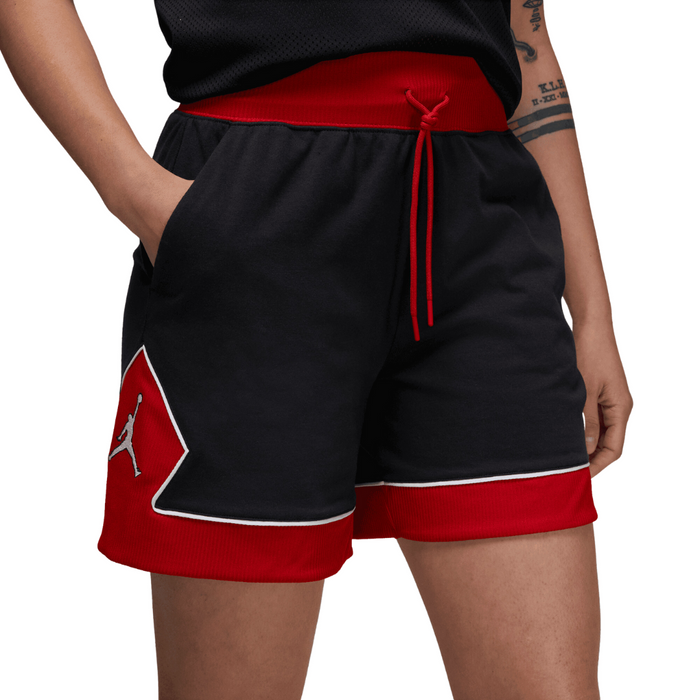 Women's Jordan Diamond Shorts - Black/Gym Red/White