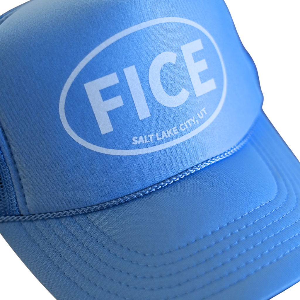 FICE National Park Trucker Cap - Mammoth Blue/White