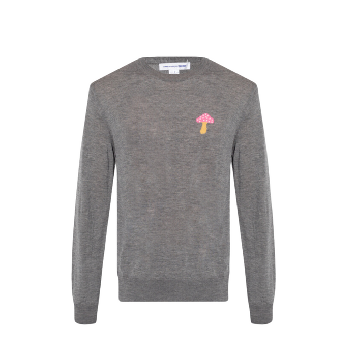COMME des GARÇONS Shirt x Brett Westfall Knit Mushroom Sweater - Grey