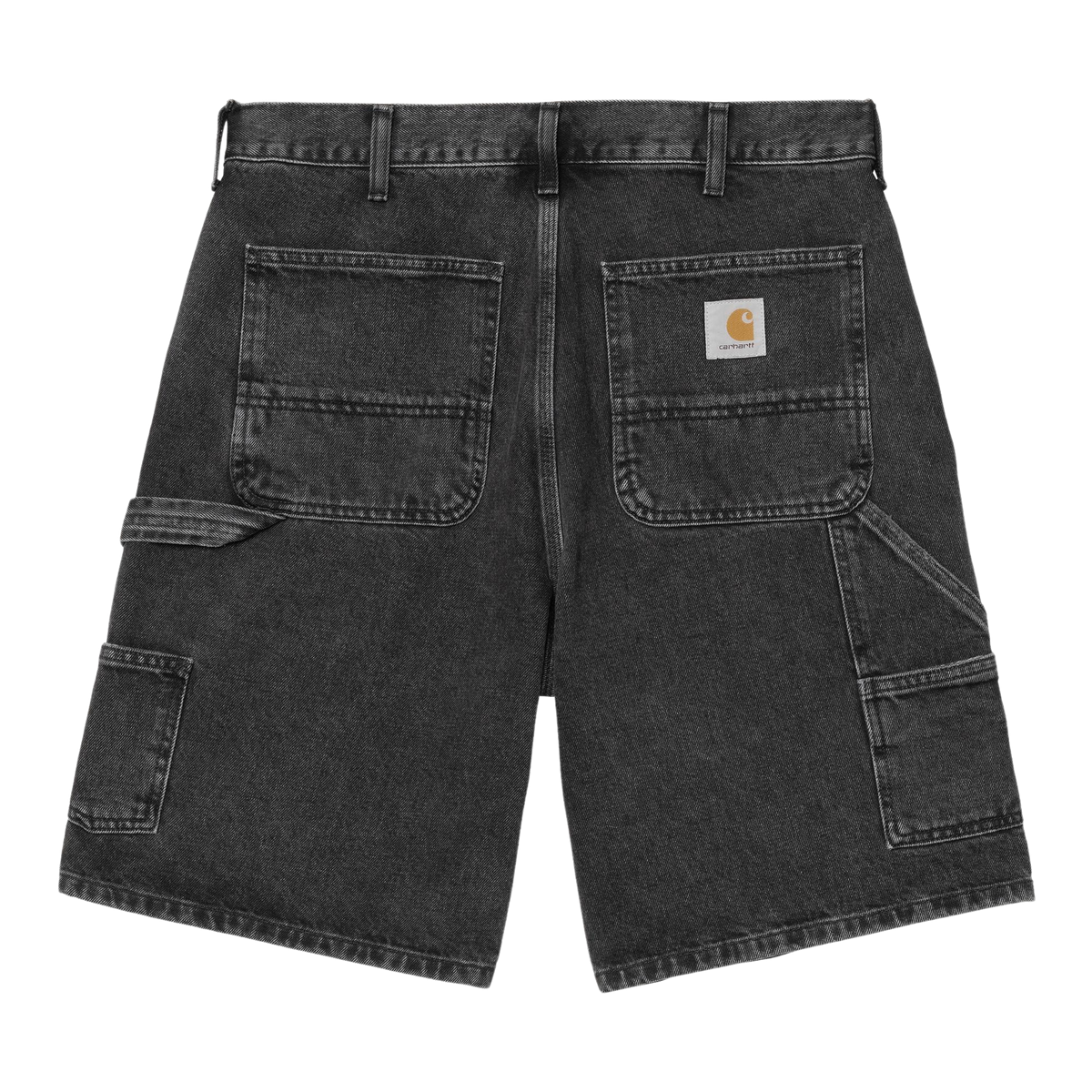 Carhartt WIP Double Knee Short - Black Stone Washed Denim Carhartt WIP Double Knee Short - Black Stone Washed Denim