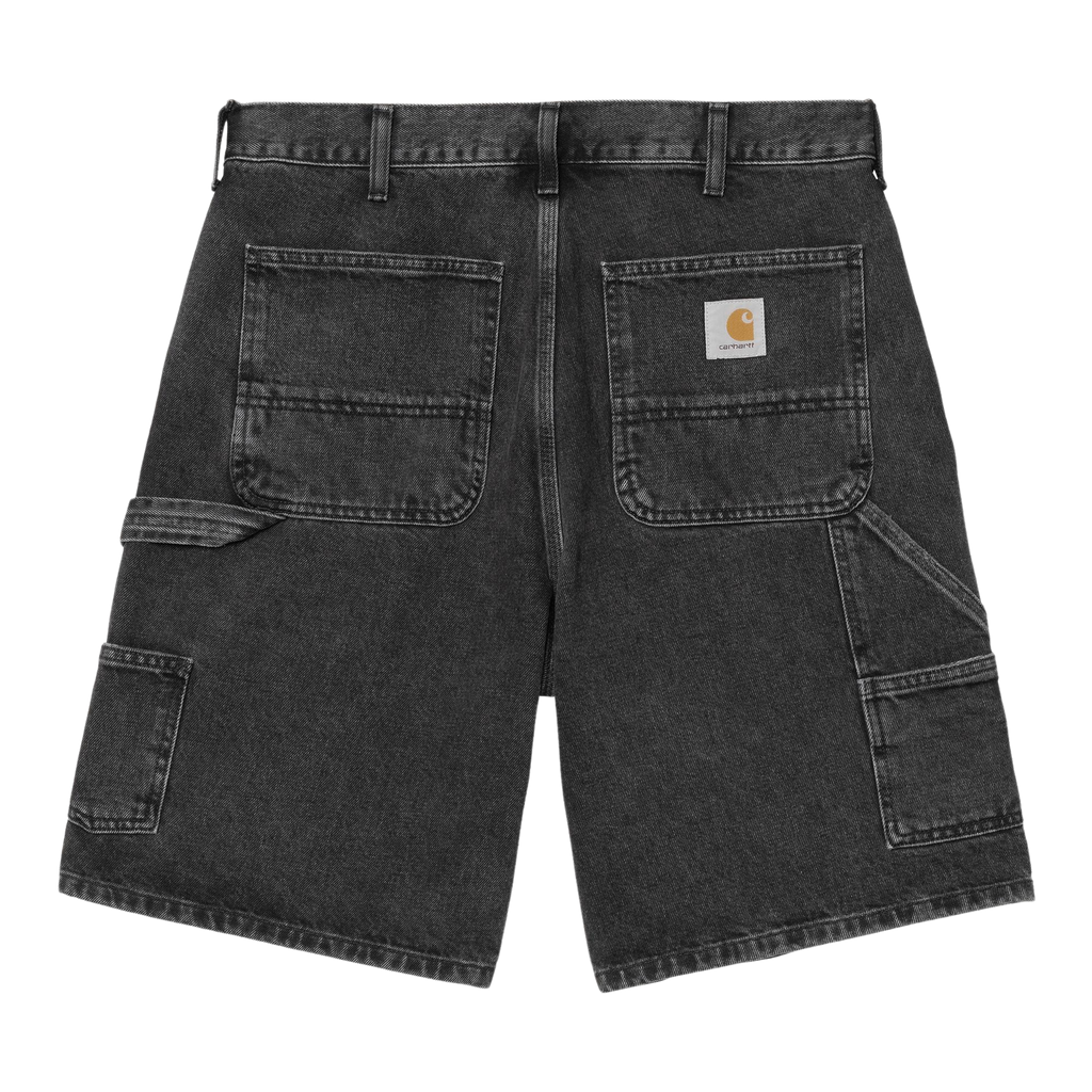 Carhartt WIP Double Knee Short - Black Stone Washed Denim