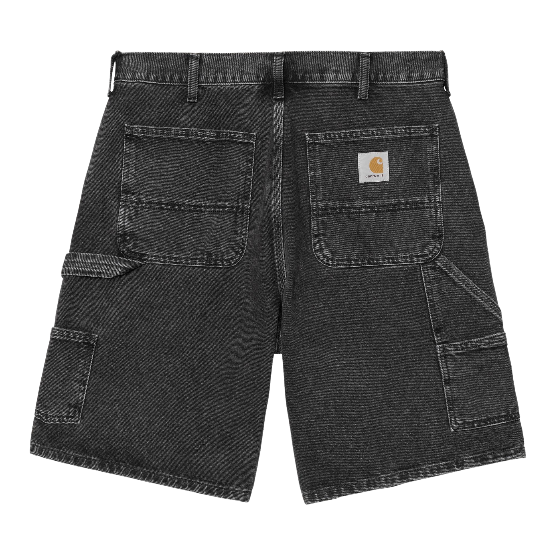 Carhartt WIP Double Knee Short - Black Stone Washed Denim