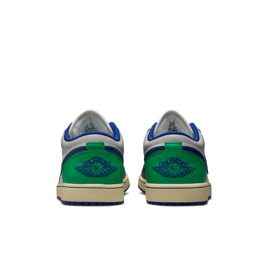 Men's Air Jordan 1 Low "Rare Air" - Sail/Deep Roya Blue/Stadium Green