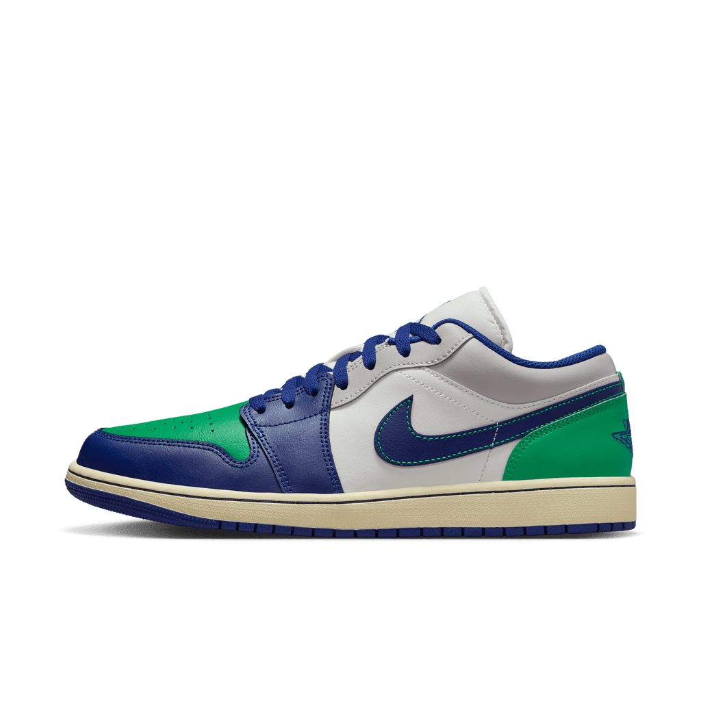 Men's Air Jordan 1 Low "Rare Air" - Sail/Deep Roya Blue/Stadium Green