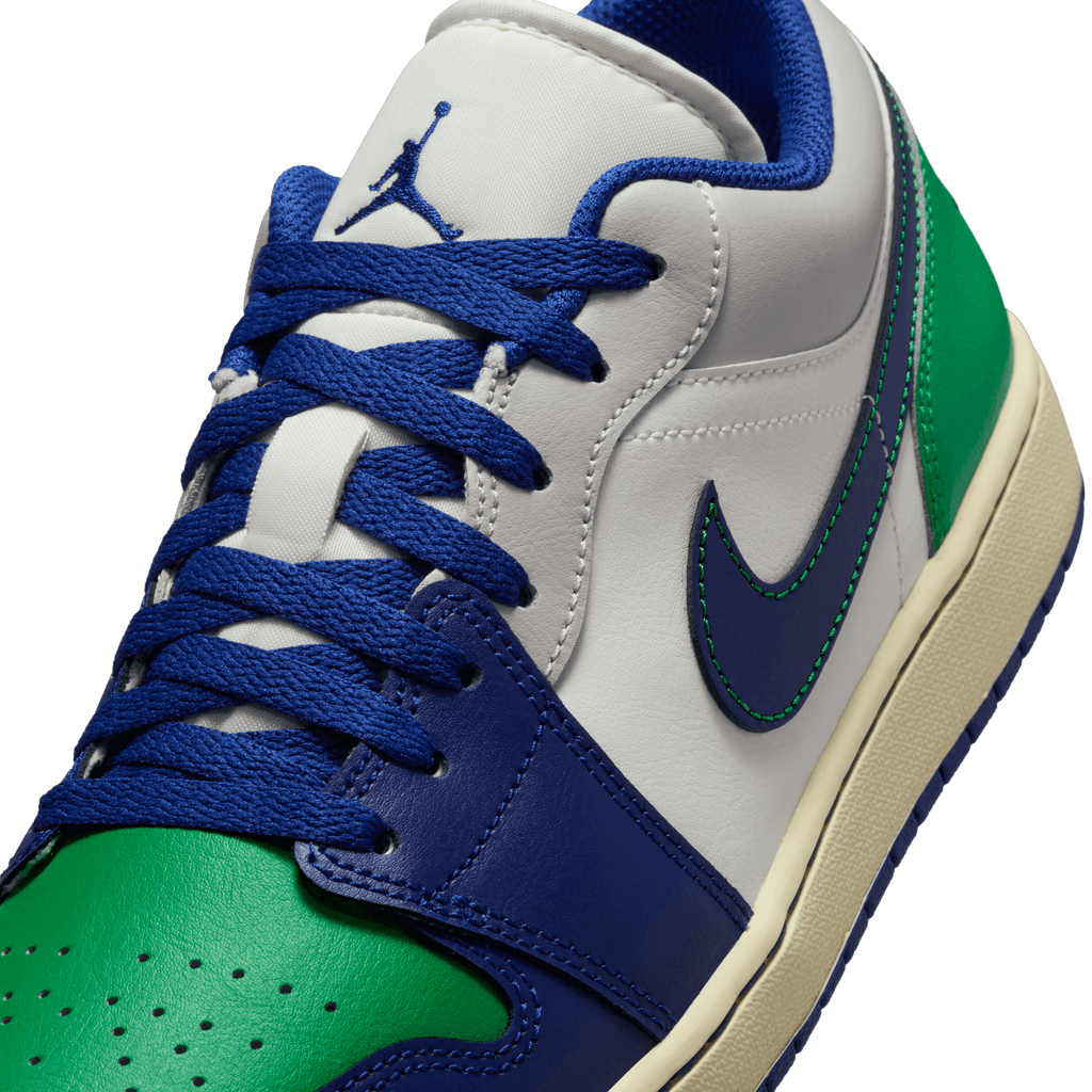 Men's Air Jordan 1 Low "Rare Air" - Sail/Deep Roya Blue/Stadium Green