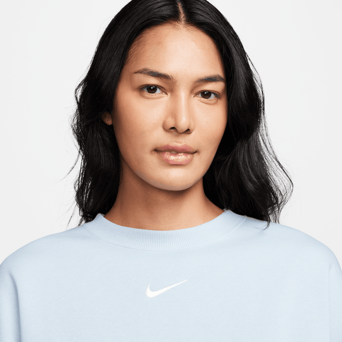 Women's Nike Sportswear Phoenix Fleece Crewneck - Light Armory Blue/Sail
