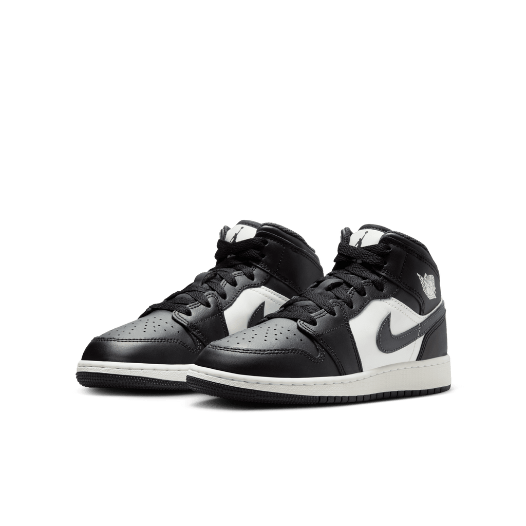 Gradeschool Air Jordan 1 Mid - Black/Off Noir/Summit White
