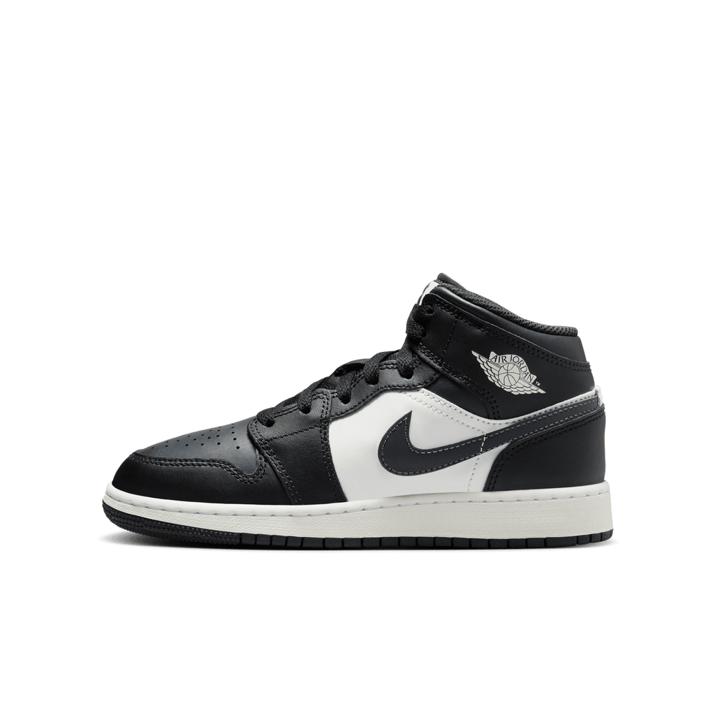 Gradeschool Air Jordan 1 Mid - Black/Off Noir/Summit White
