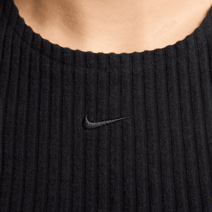 Women's Nike Sportswear Chill Knit Sleeveless Ribbed Midi Dress - Black/Black