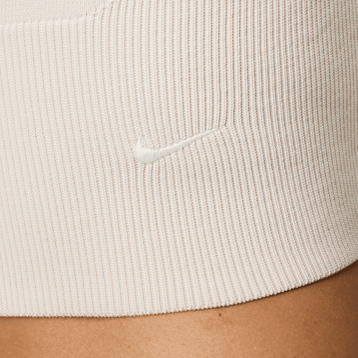 Women's Nike Sportswear Chill Knit Cropped Sweater -  LT Orewood Brown/Sail