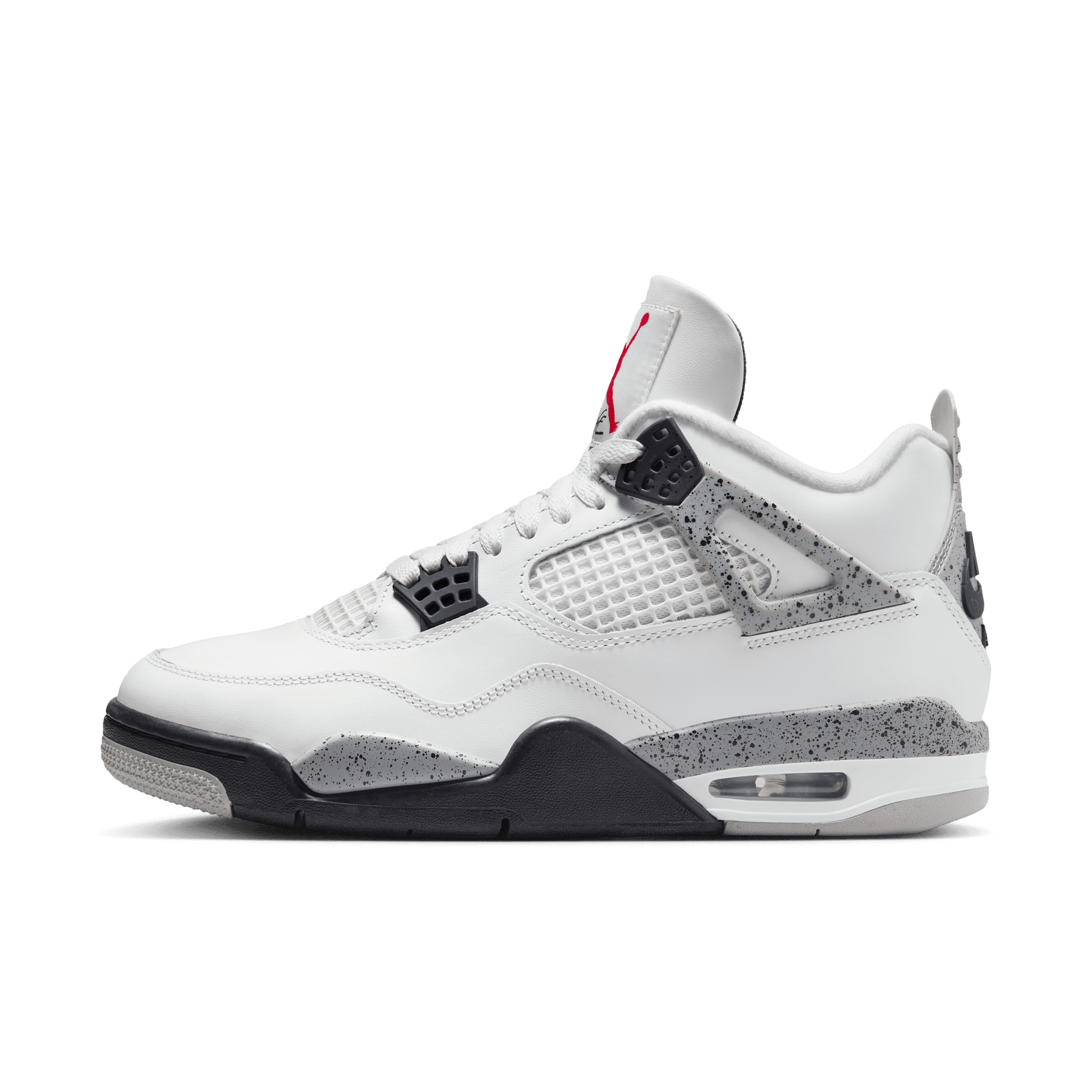 Men's Jordan 4 Retro 'White Cement' - Summit White/Cement Grey/Black Fire Red