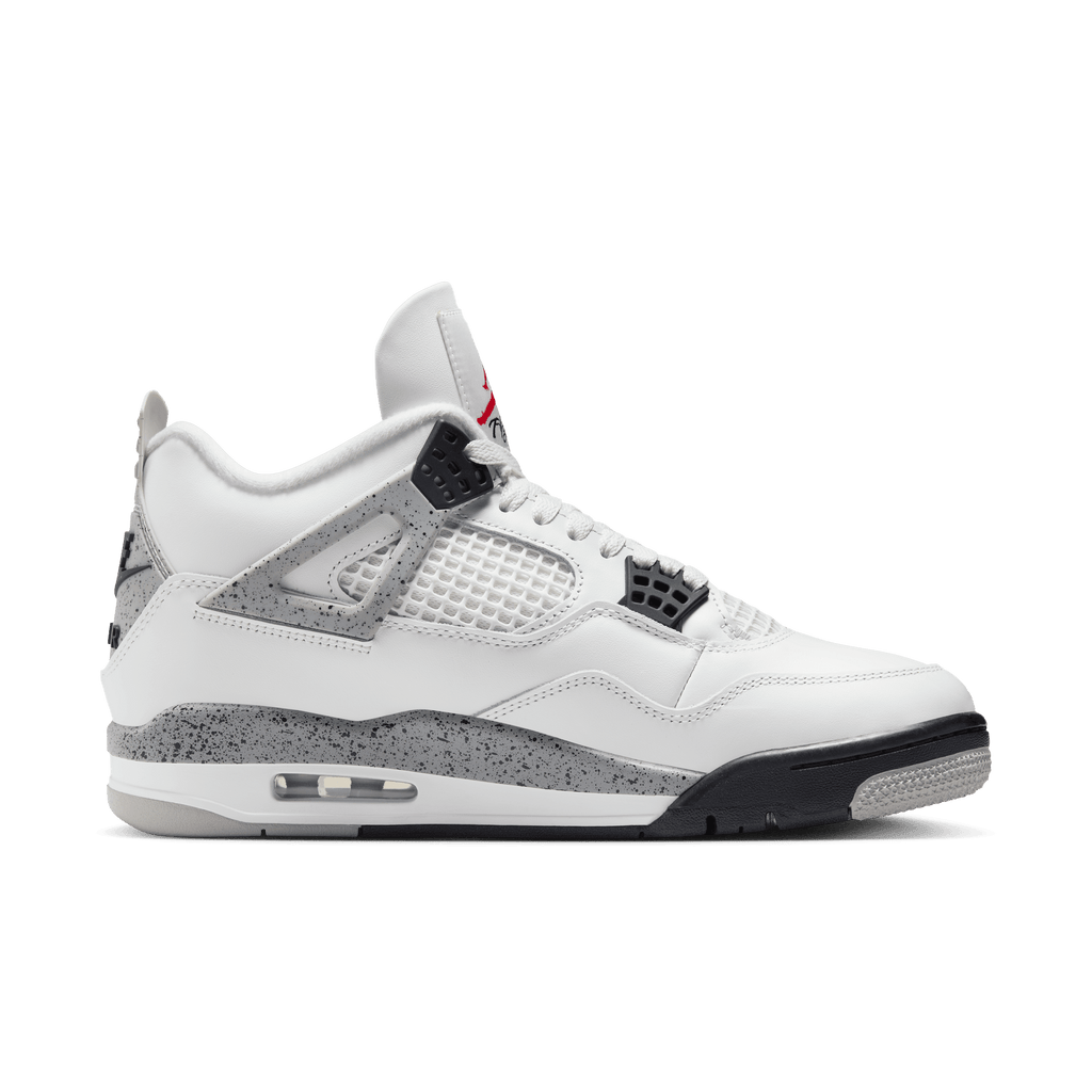 Men's Jordan 4 Retro 'White Cement' - Summit White/Cement Grey/Black Fire Red