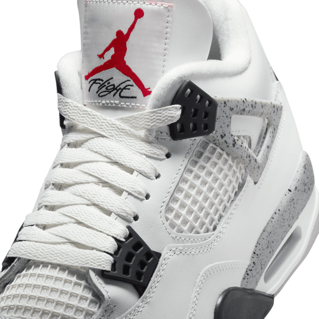 Men's Jordan 4 Retro 'White Cement' - Summit White/Cement Grey/Black Fire Red
