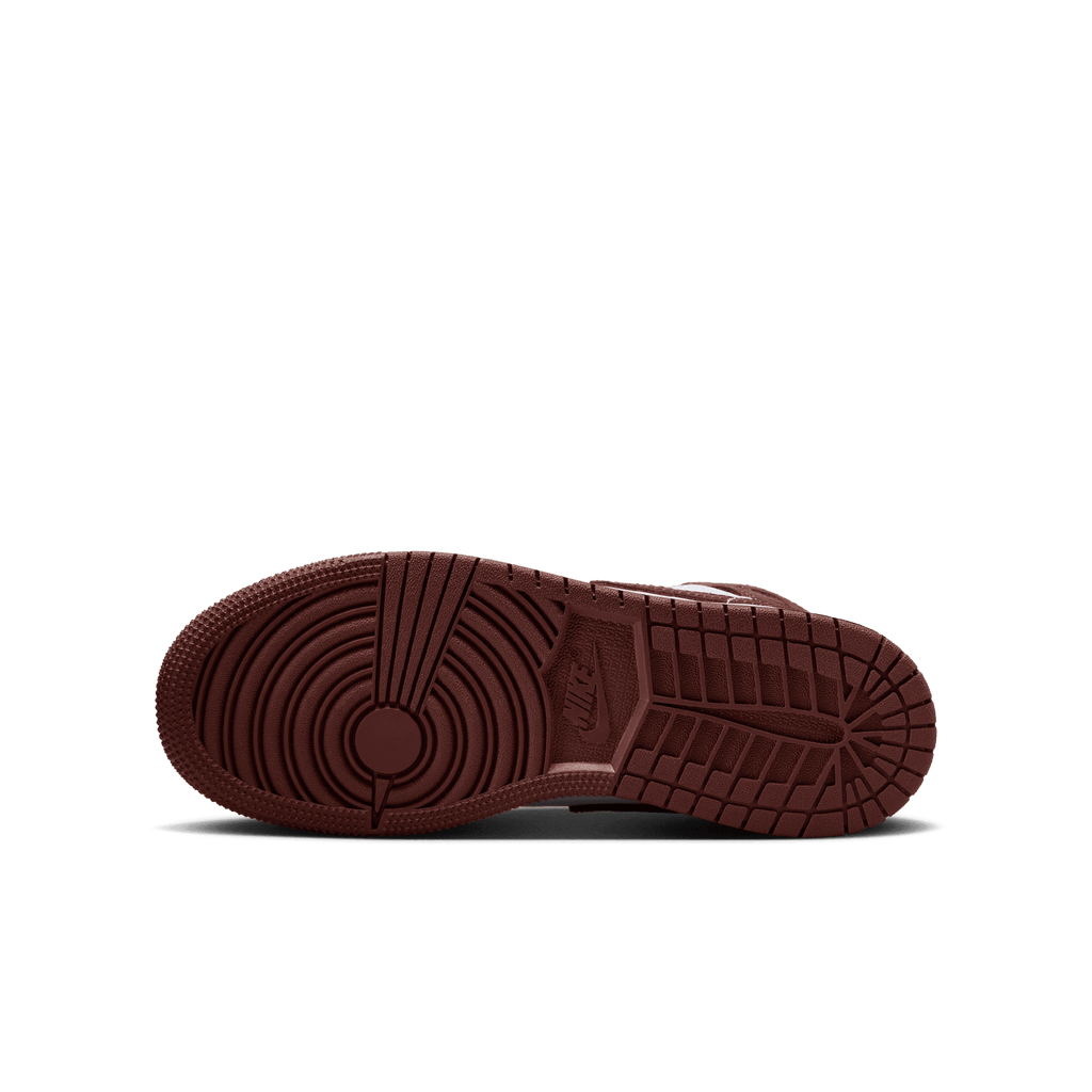 Gradeschool Air Jordan 1 Mid SE - White/Dark Pony/Black