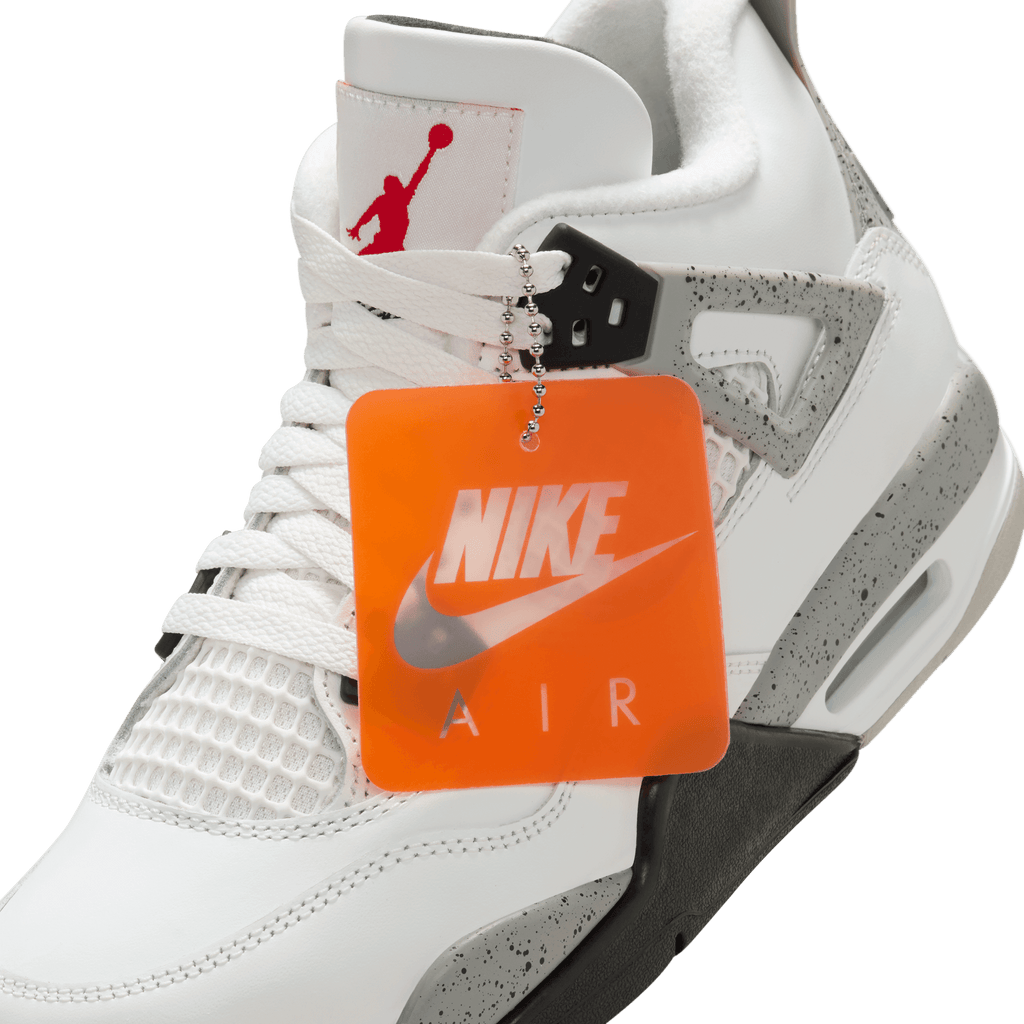 Gradeschool Jordan 4 Retro 'White Cement' (GS) - Summit White/Cement Grey/Black Fire Red