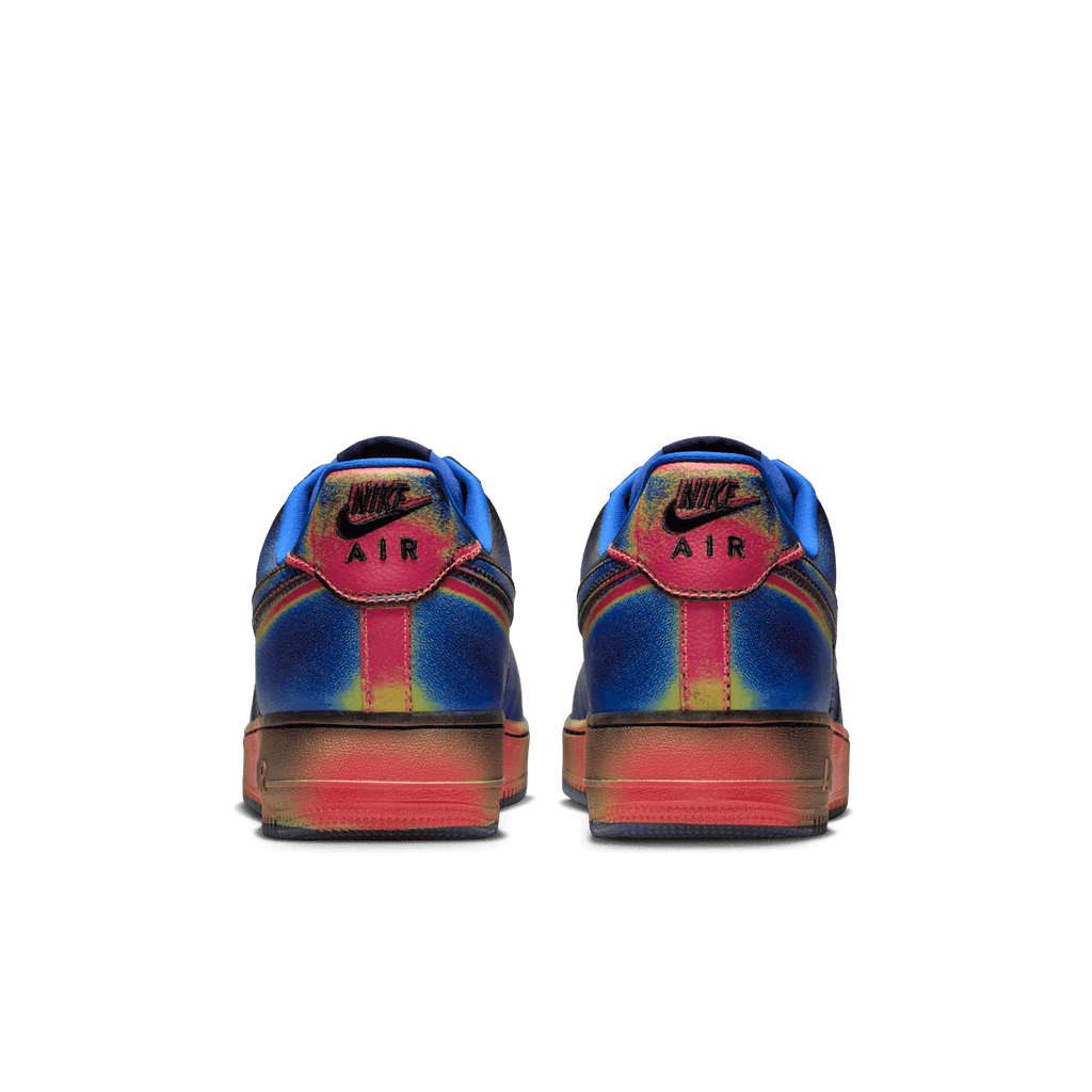 Men's Nike Air Force 1 Low Retro "Heat Map" - Black/Racer Blue/Volt Ice/Bright Crimson