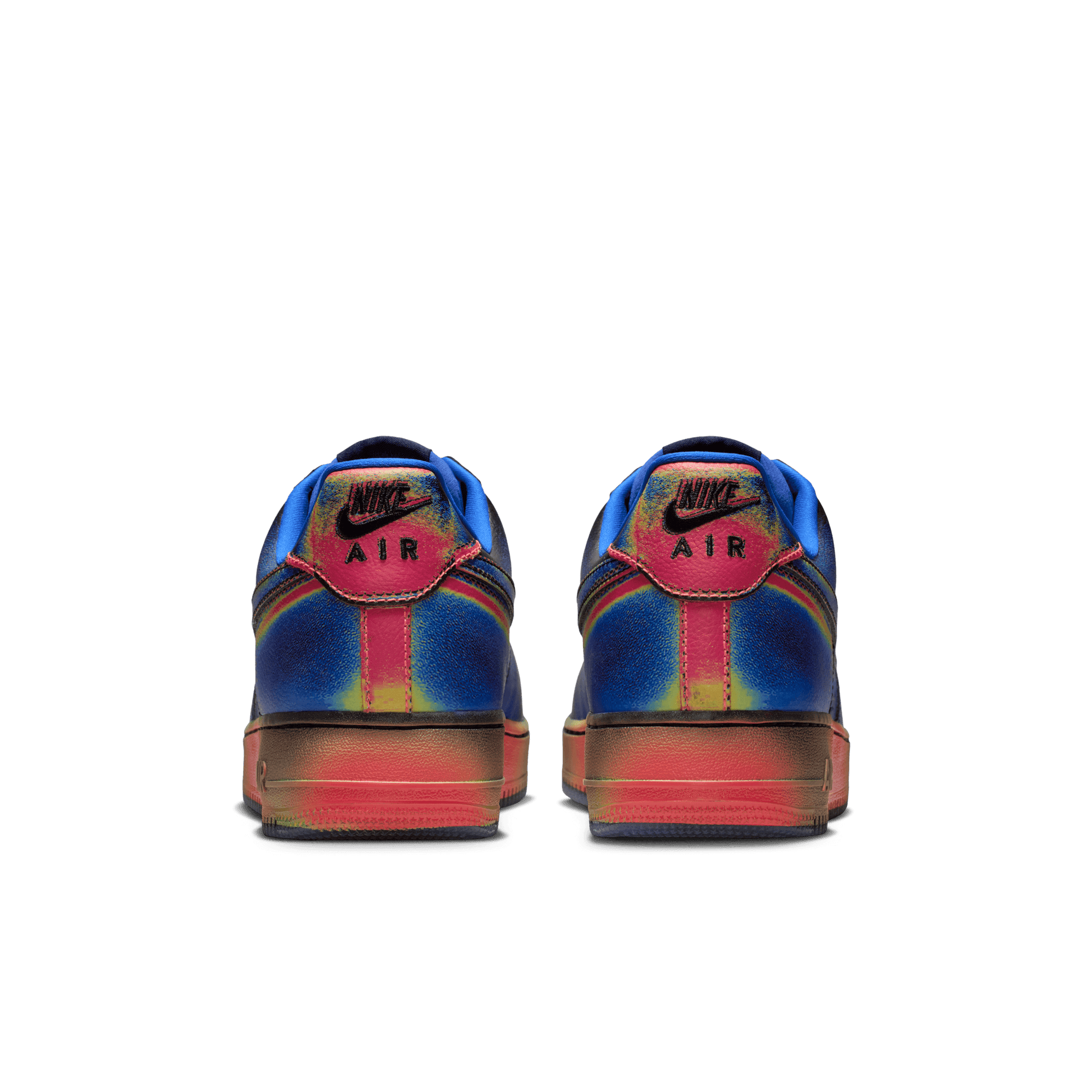 Men's Nike Air Force 1 Low Retro "Heat Map" - Black/Racer Blue/Volt Ice/Bright Crimson