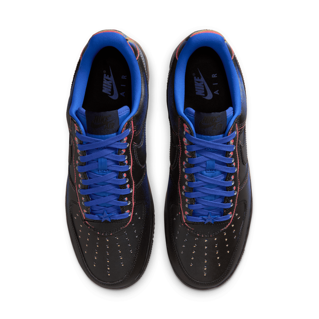 Men's Nike Air Force 1 Low Retro "Heat Map" - Black/Racer Blue/Volt Ice/Bright Crimson