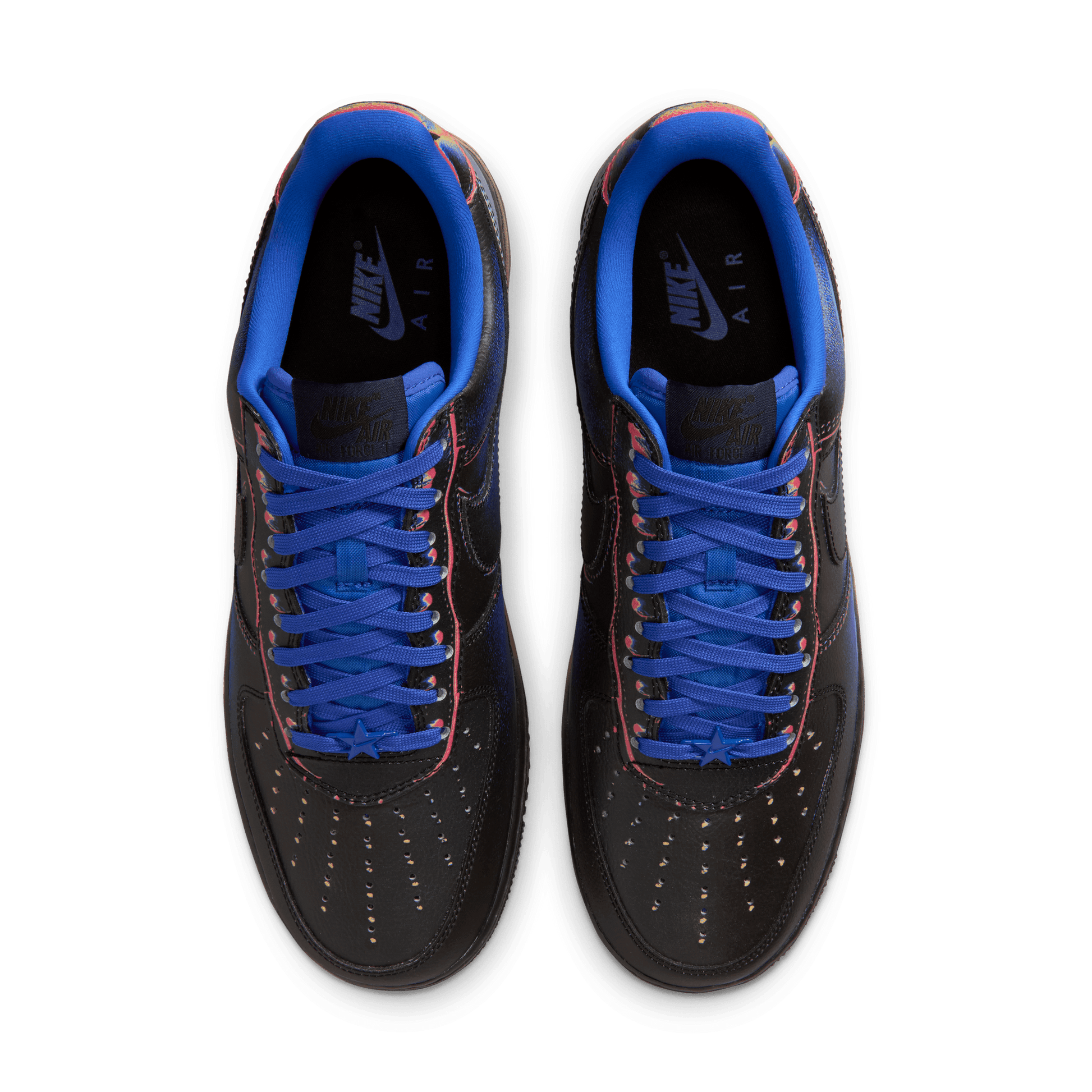 Men's Nike Air Force 1 Low Retro "Heat Map" - Black/Racer Blue/Volt Ice/Bright Crimson