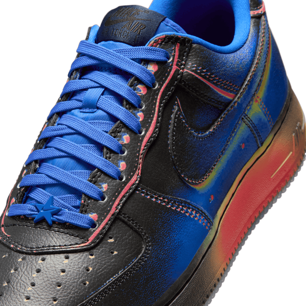 Men's Nike Air Force 1 Low Retro "Heat Map" - Black/Racer Blue/Volt Ice/Bright Crimson