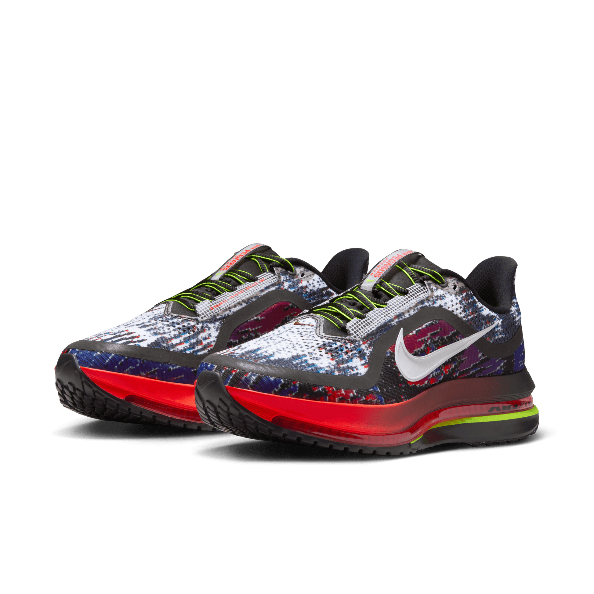 Men's Nike Pegasus Premium "Multi Pixel" - Multi-Color/Metallic Silver/Volt