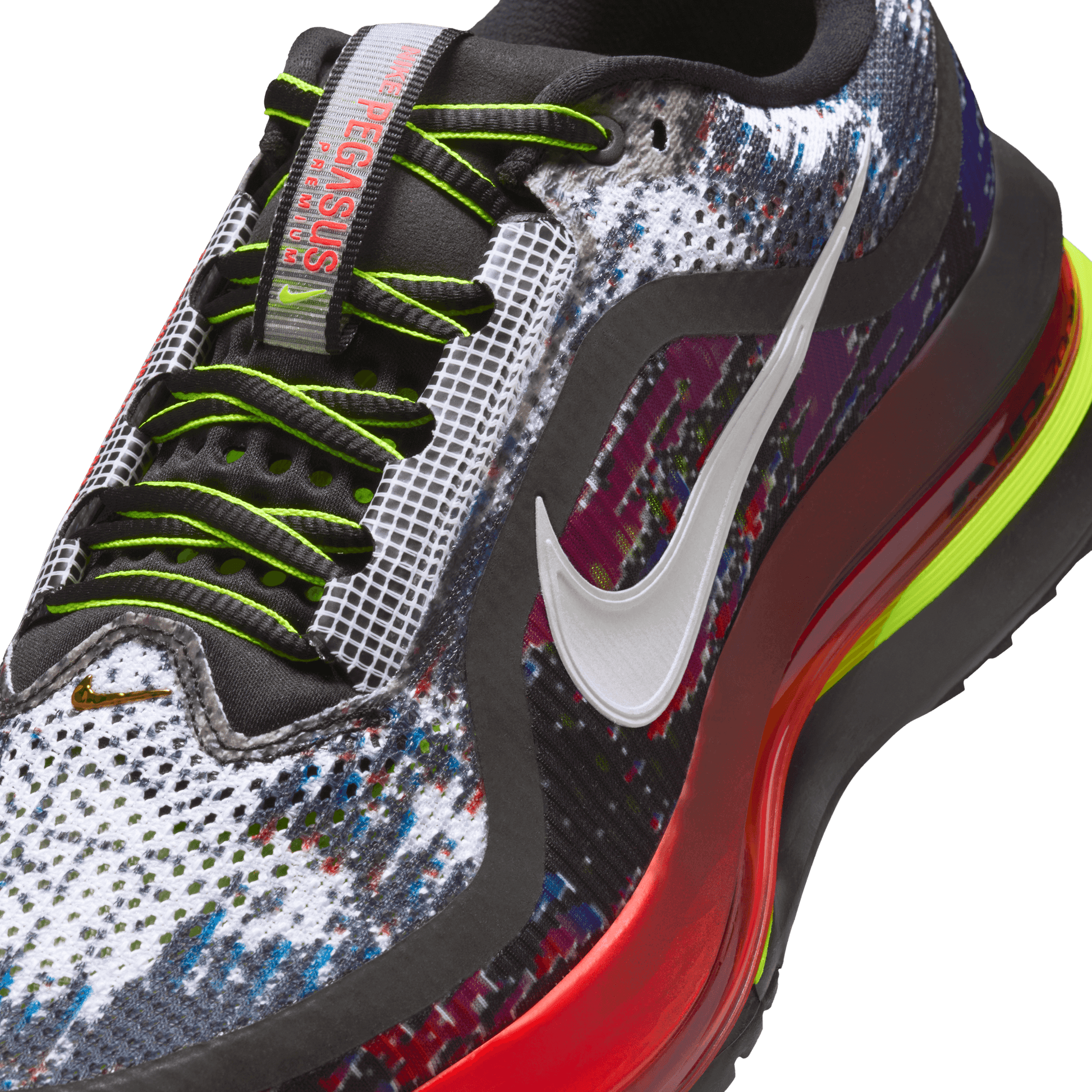 Men's Nike Pegasus Premium "Multi Pixel" - Multi-Color/Metallic Silver/Volt