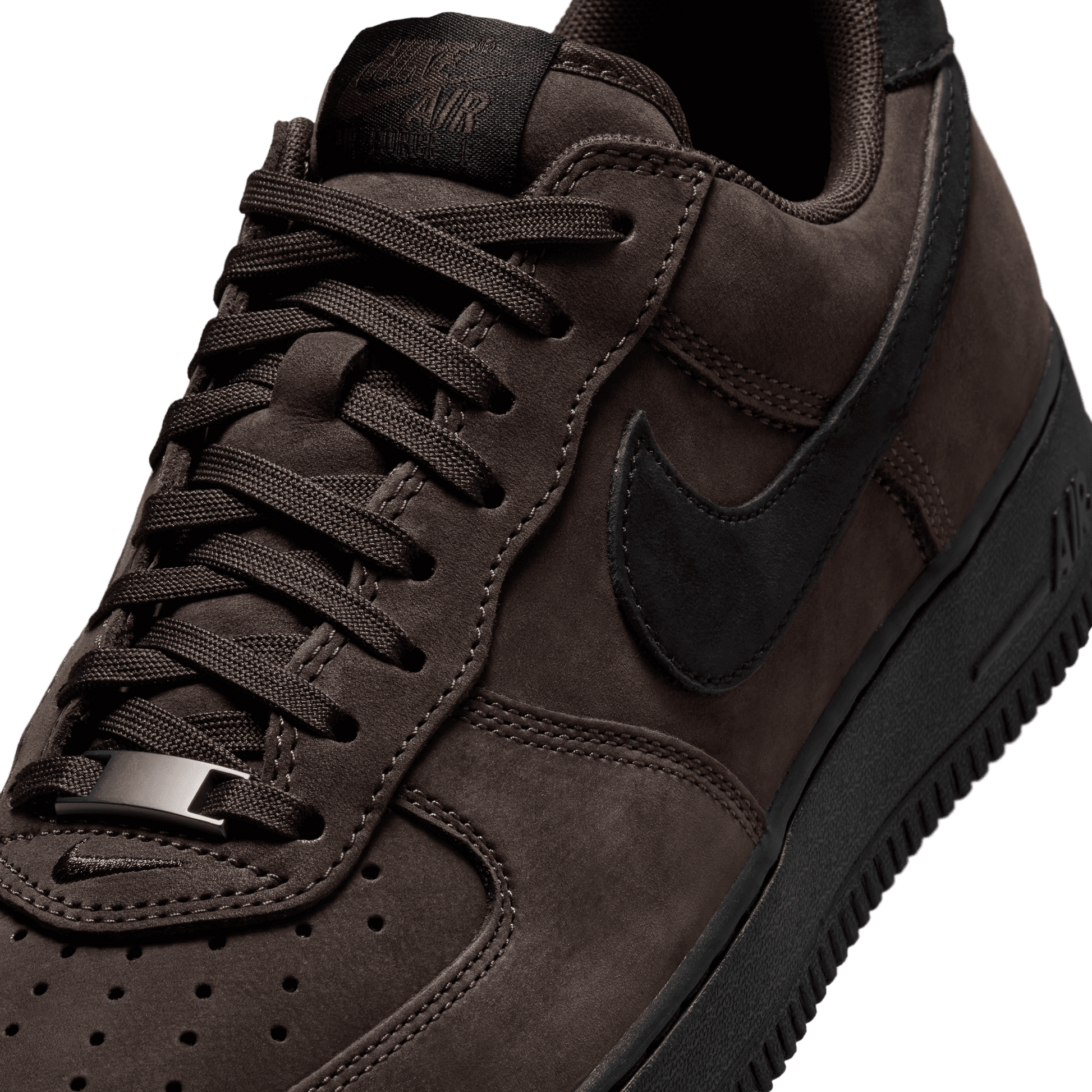 Men's Nike Air Force 1 Low Retro Premium - Black Tea/Black