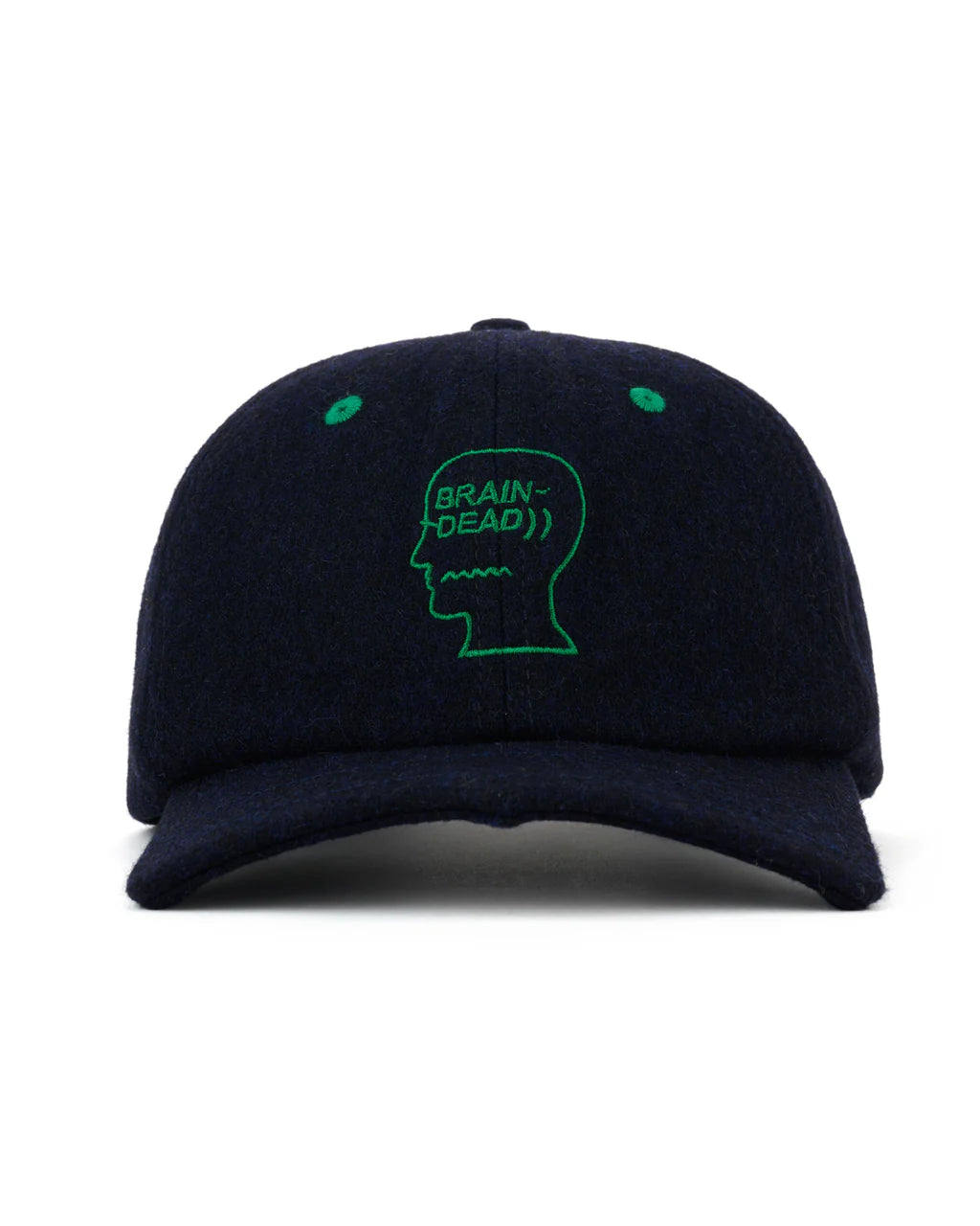 Brain Dead Batwing Logohead Flannel Hat - Navy