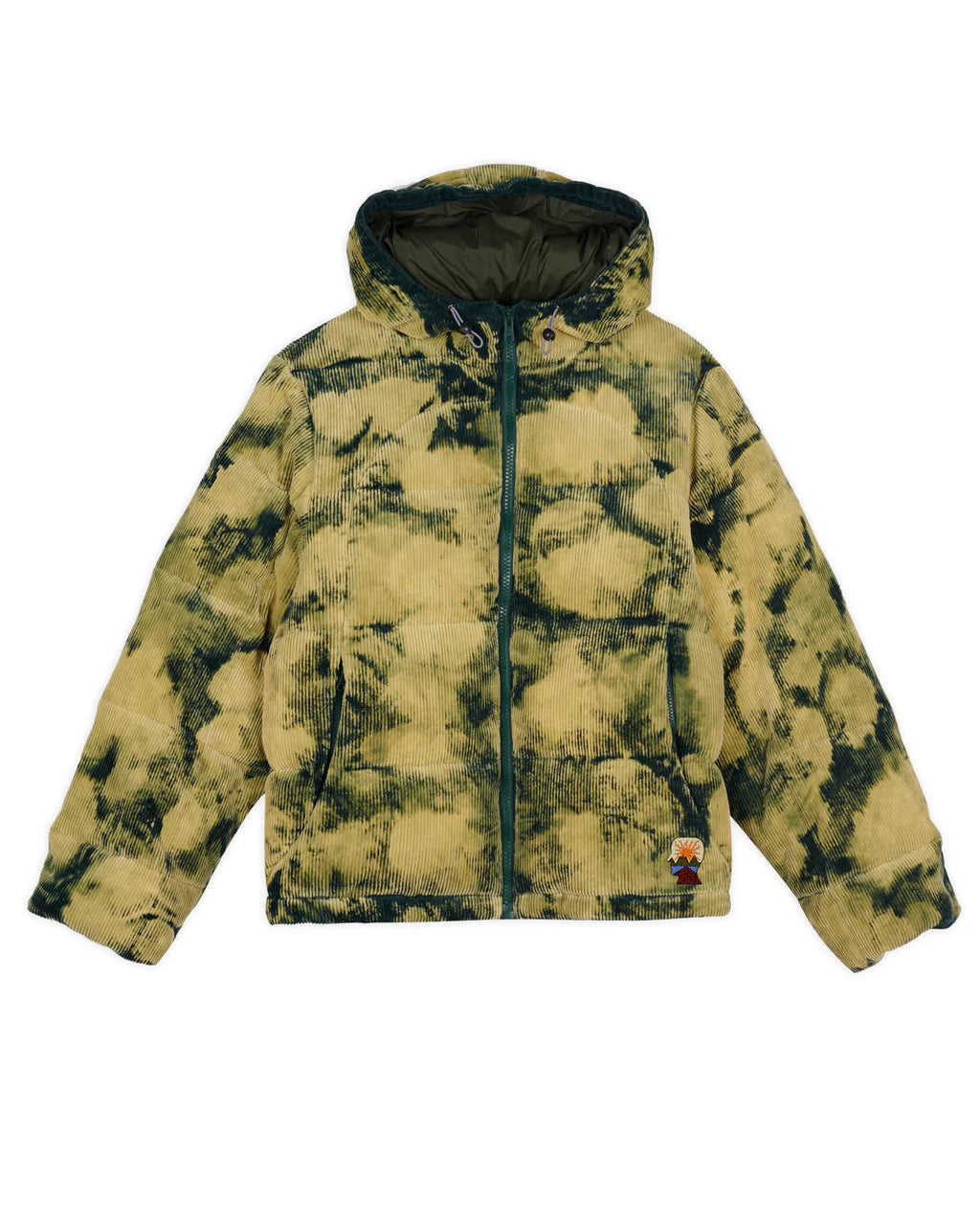 Brain Dead Bleach Dyed Dimension Puffer Jacket - Olive