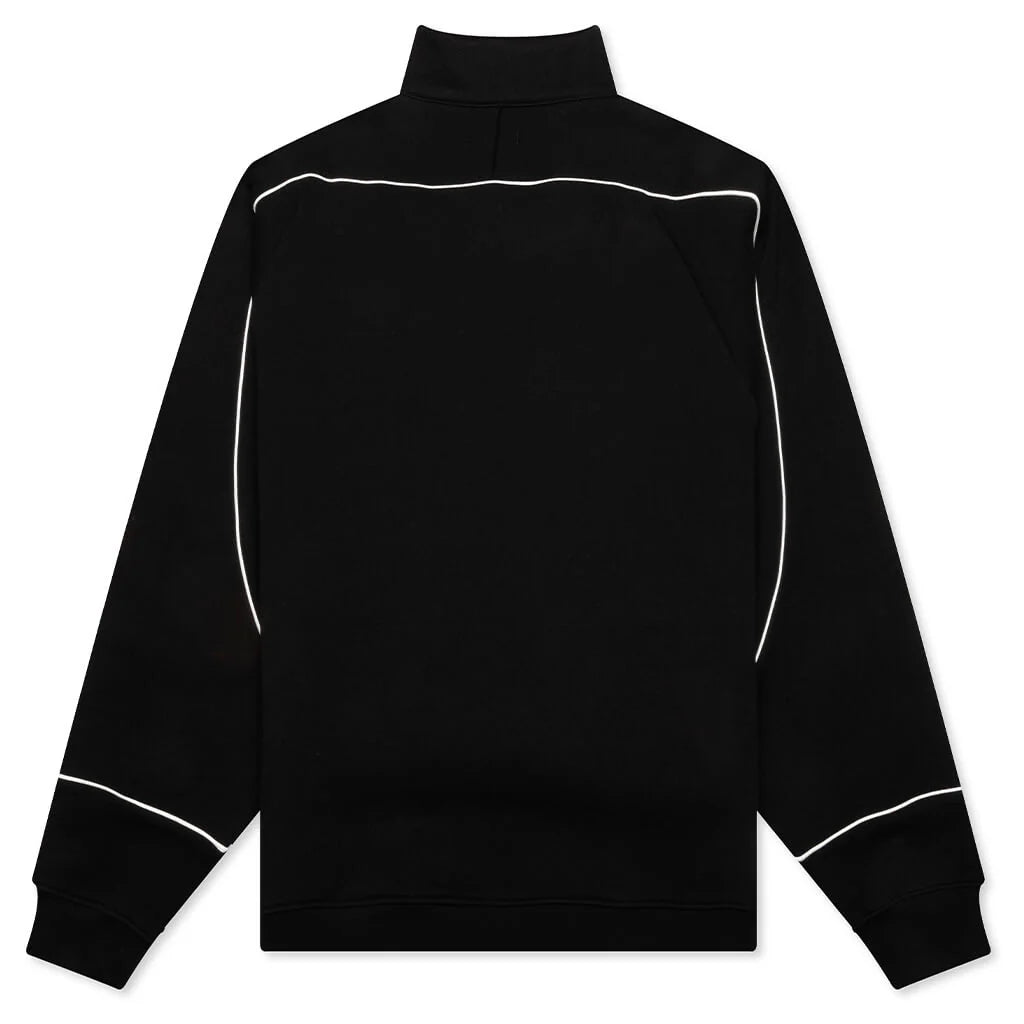 Born X Raised Piped Quarter Zip Sweater - Black