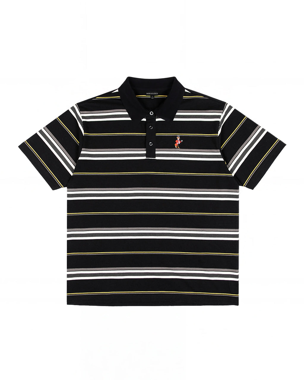 Born X Raised Charlie Brown Polo Shirt - Black/Gold/Cream