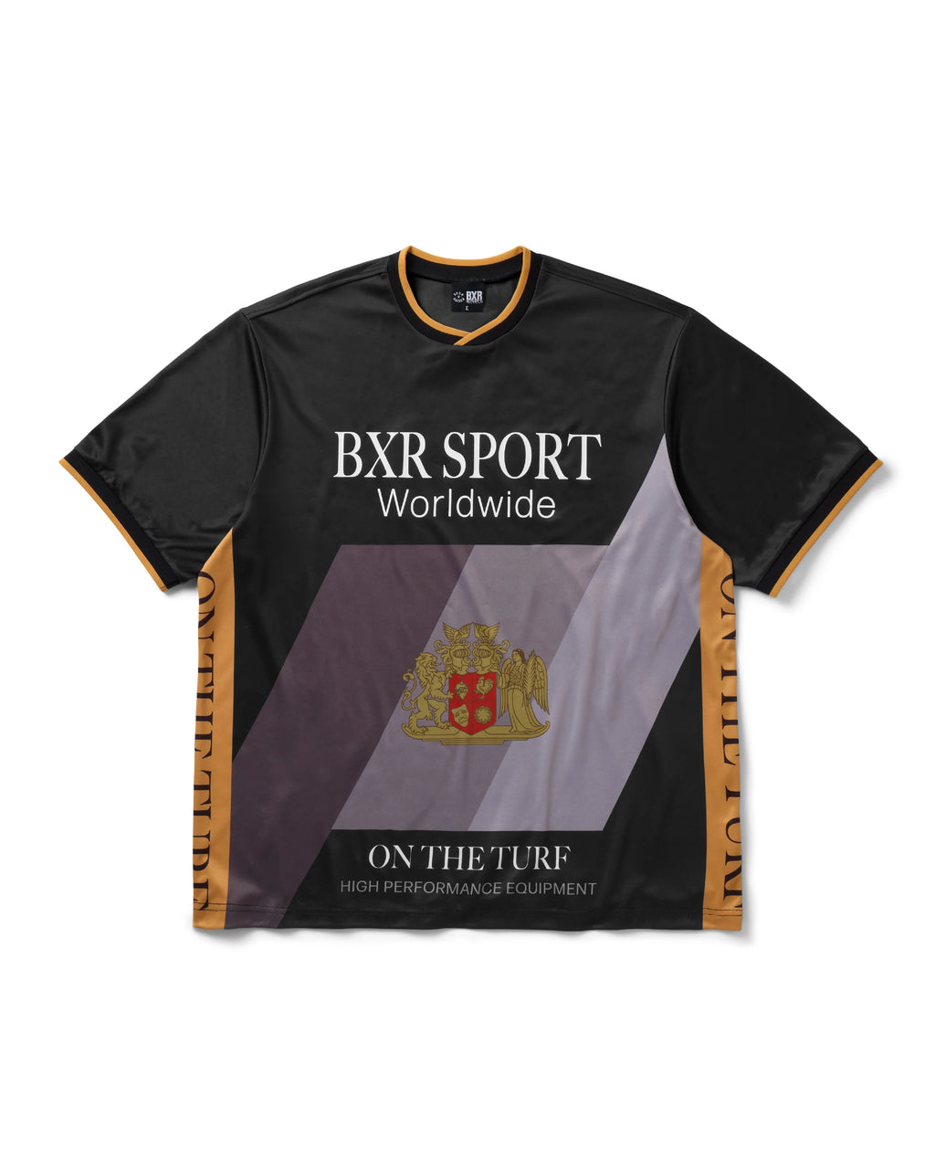 Born X Raised Crest Soccer Jersey - Black/Grey