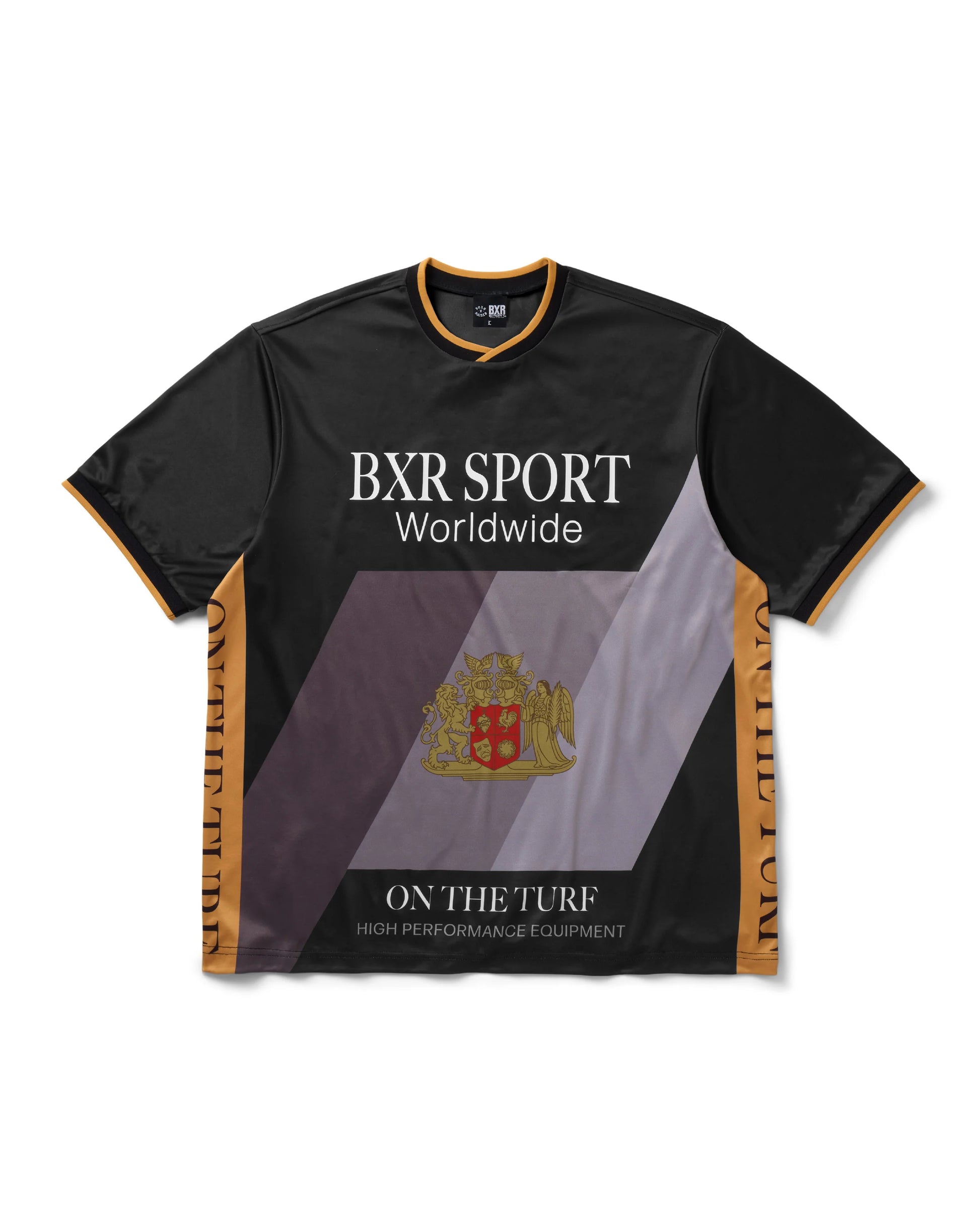Born X Raised Crest Soccer Jersey - Black/Grey