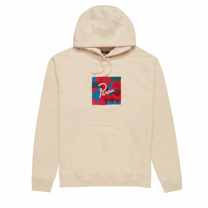 Parra Abstract Shapes Hooded Sweatshirt - White