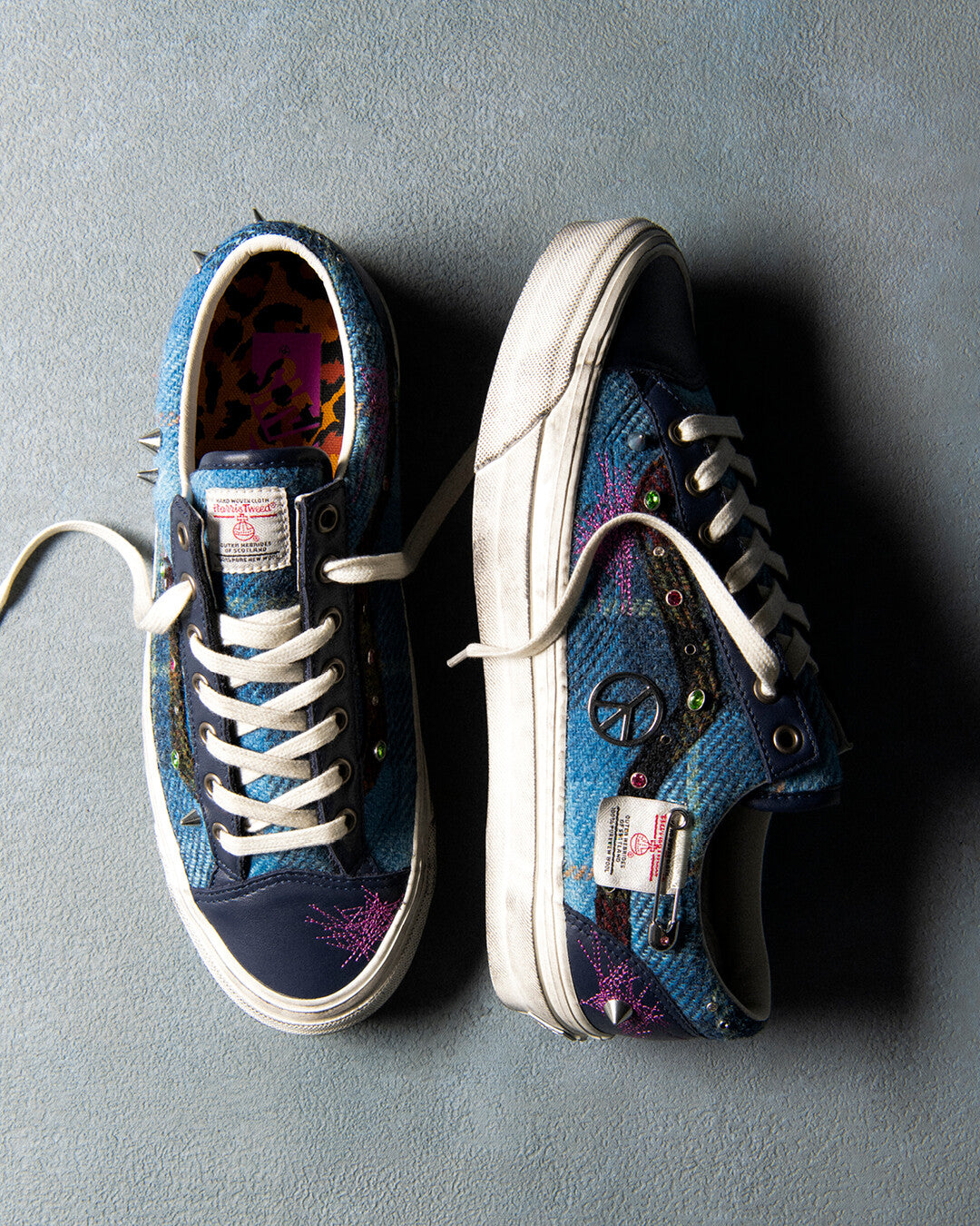 Men's Vans LX Old Skool 36 Harris Tweed - NAVY/MULTI