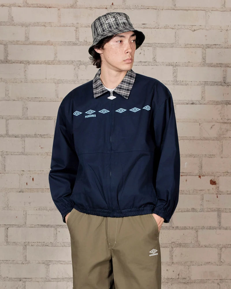 PLEASURES Diamonds Reversible Blouson Jacket - Navy