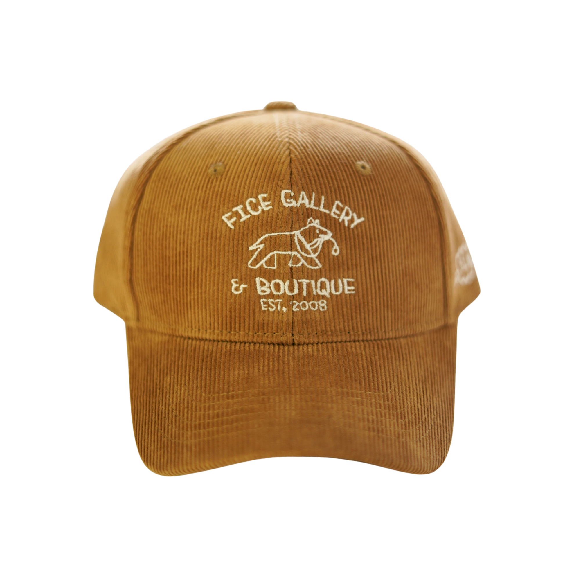 FICE "Let's Go Outside" Corduroy Cap - Camel/White