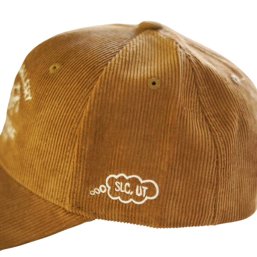 FICE "Let's Go Outside" Corduroy Cap - Camel/White