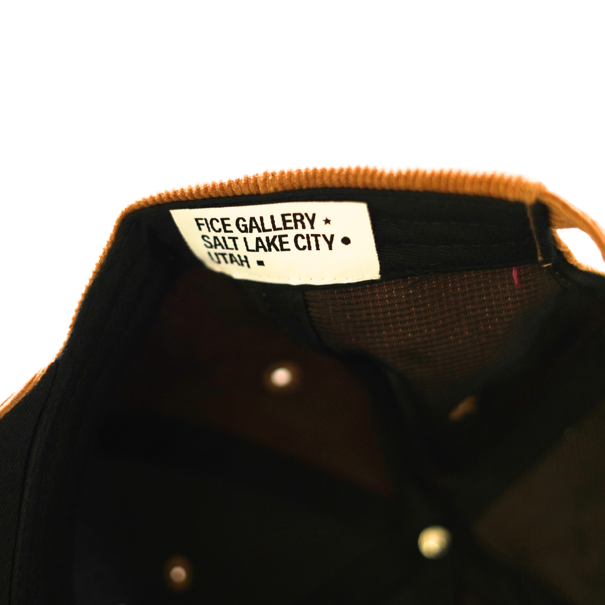 FICE "Let's Go Outside" Corduroy Cap - Camel/White