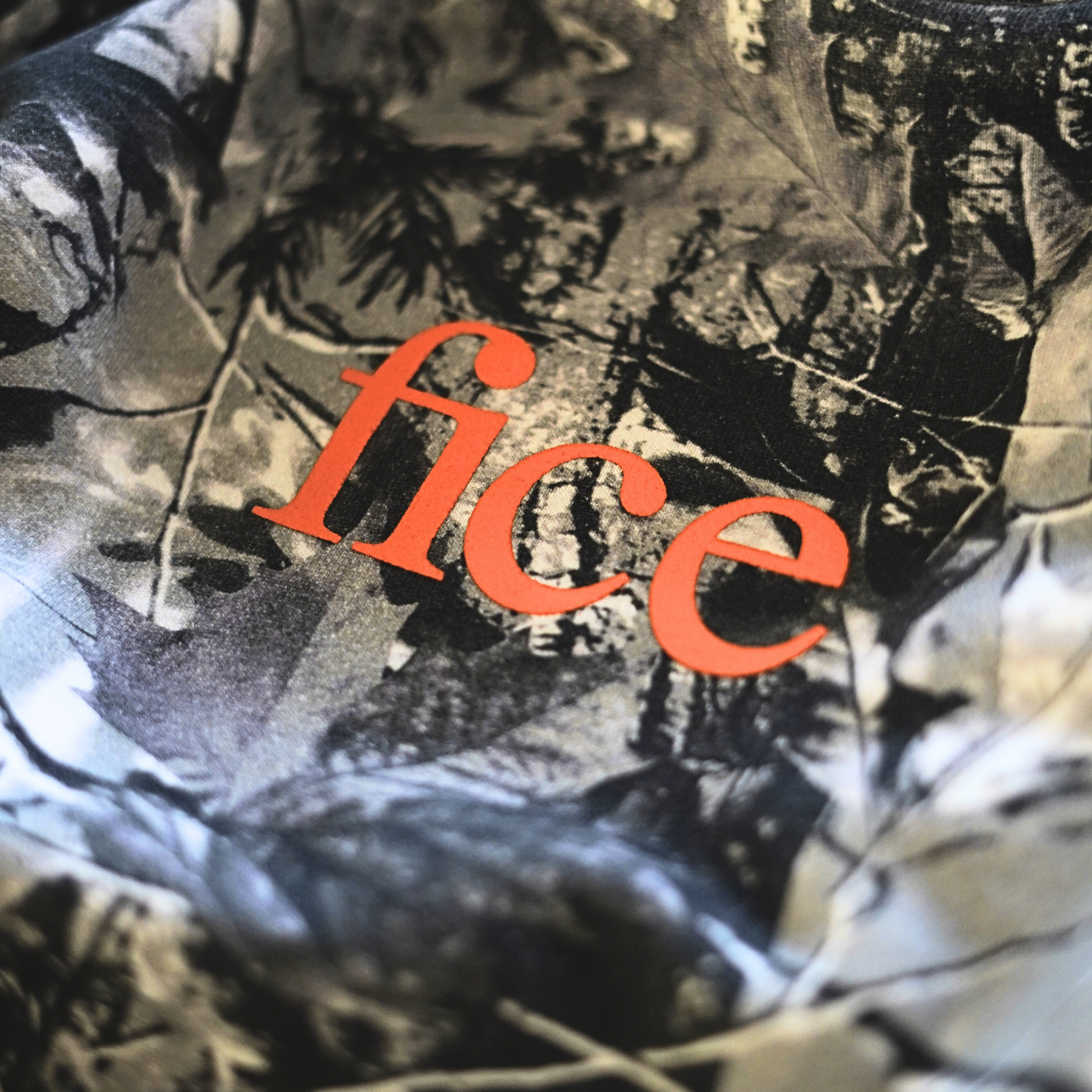 FICE Premium Heavyweight Hoodie 2.0 - Snow Camo/Orange