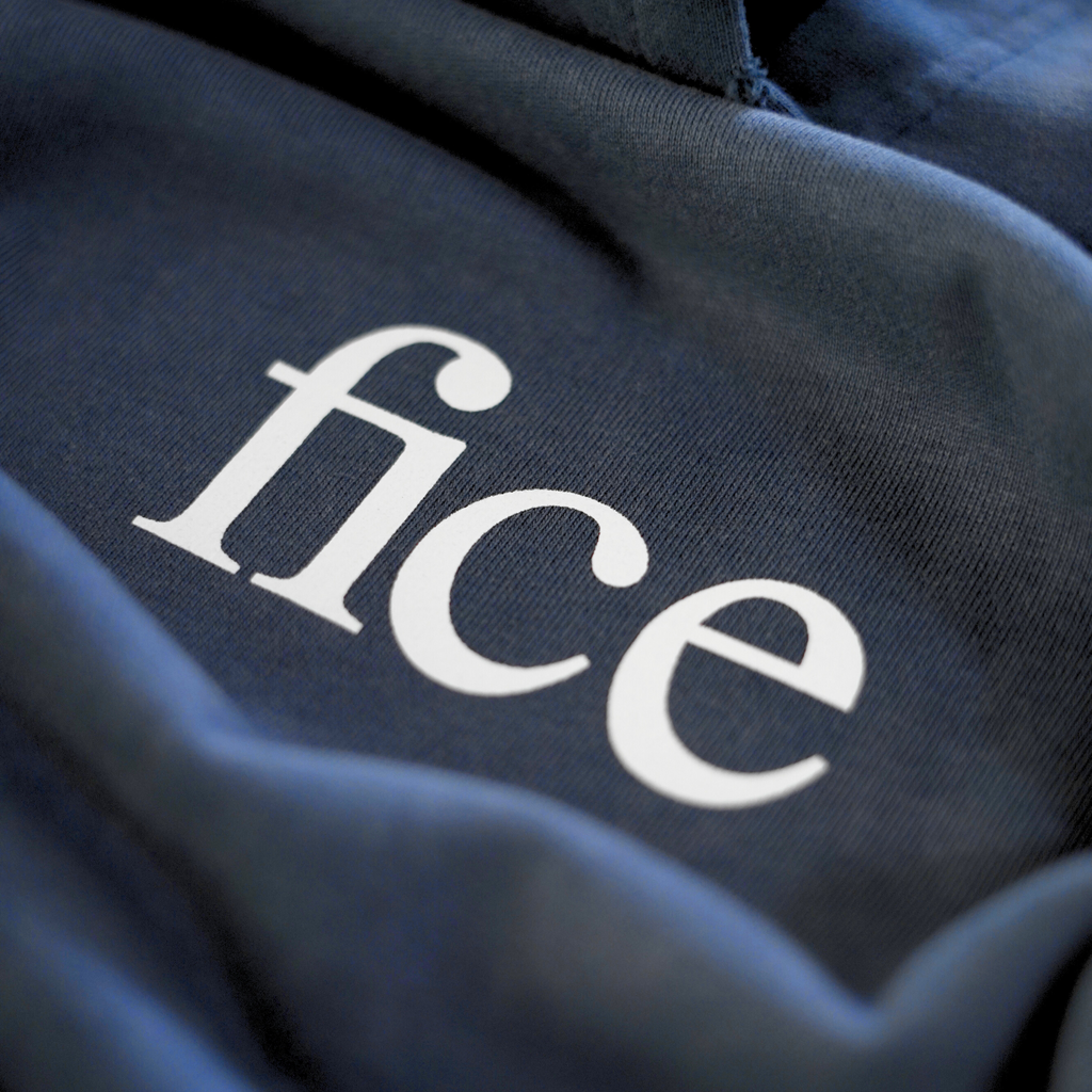 FICE Premium Heavyweight Hoodie 2.0 - Vintage Navy/White