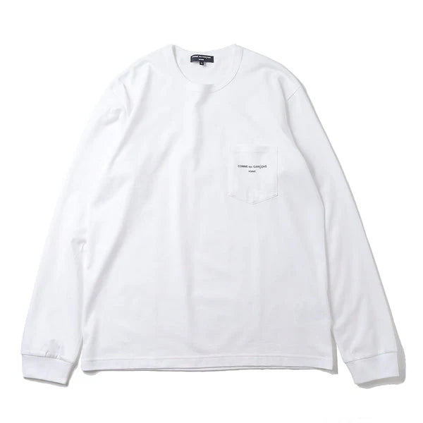 COMME des GARÇONS Homme Pocket Logo Long Sleeve T-Shirt - White