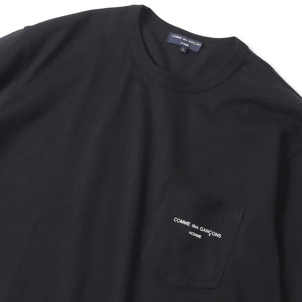 COMME des GARÇONS Homme Pocket Logo Long Sleeve T-Shirt - Black
