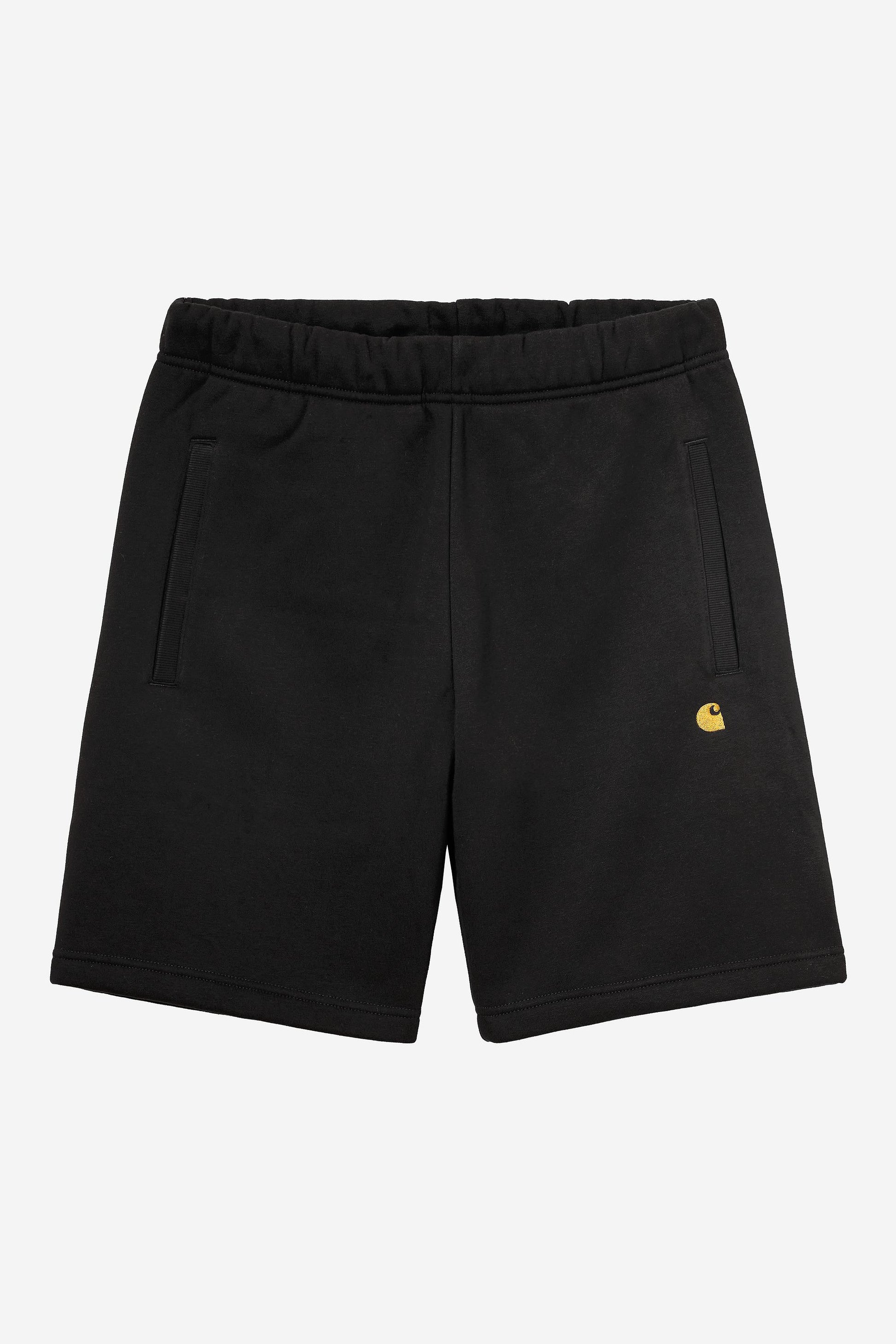 Men's Carhartt WIP Chase Sweat Short - Black/Gold