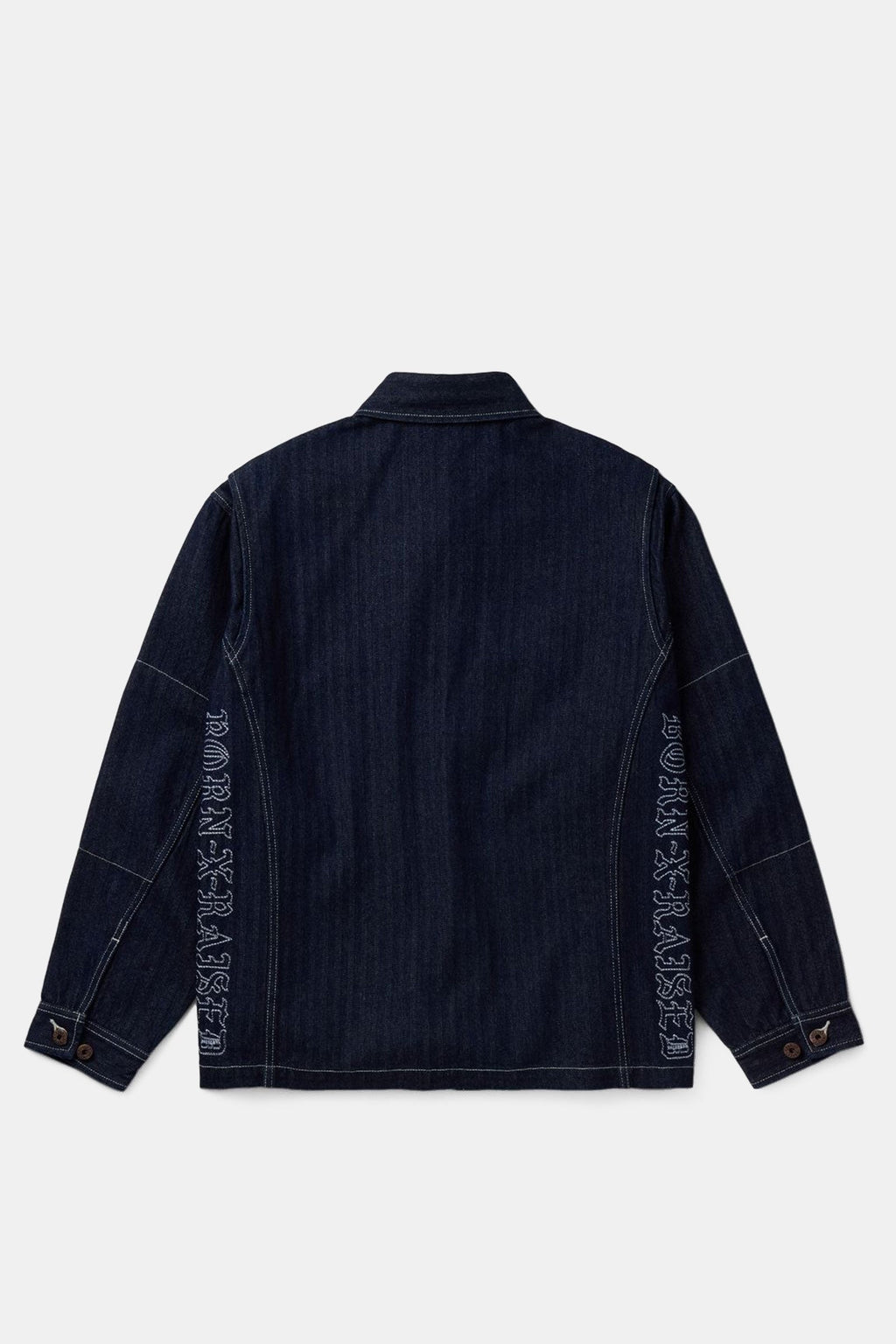 Born X Raised Herringbone Denim Chore Coat - Dark Indigo