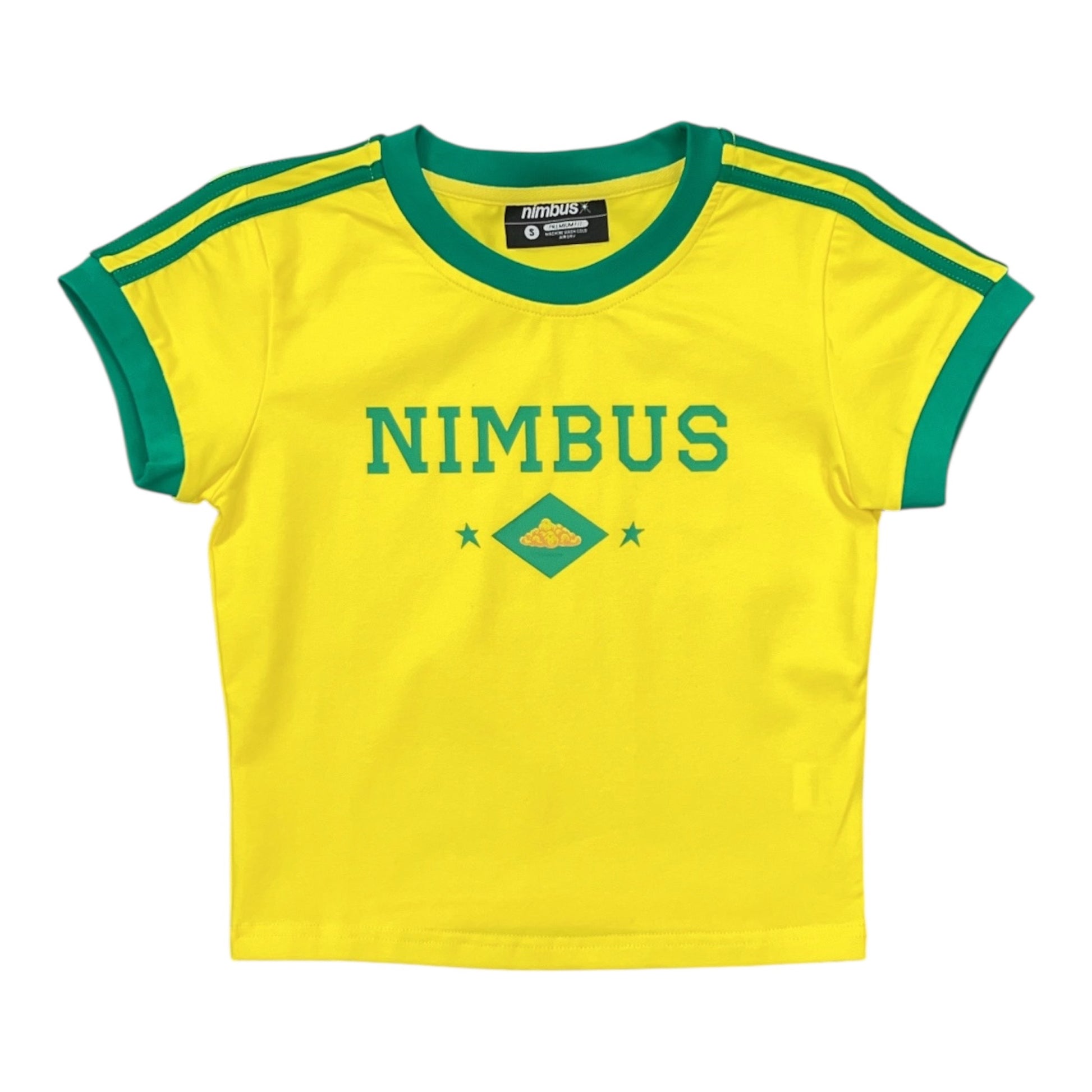 Nimbus Women's Cropped Brazil Tee - Yellow/Green