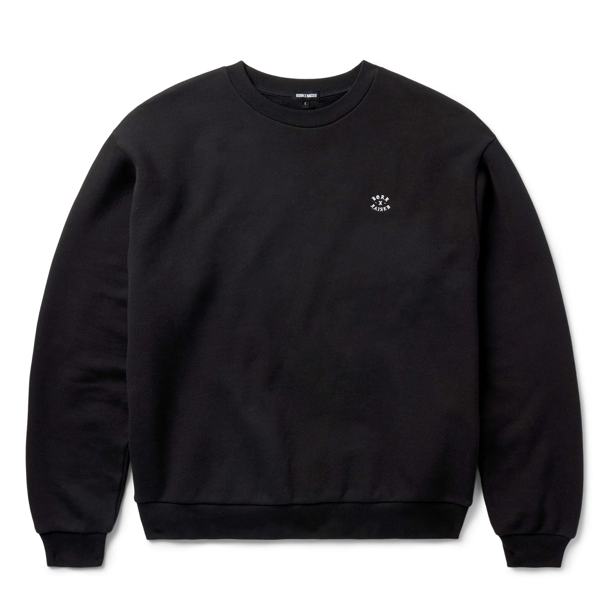 Born X Raised Micro Rocker Crewneck - Black