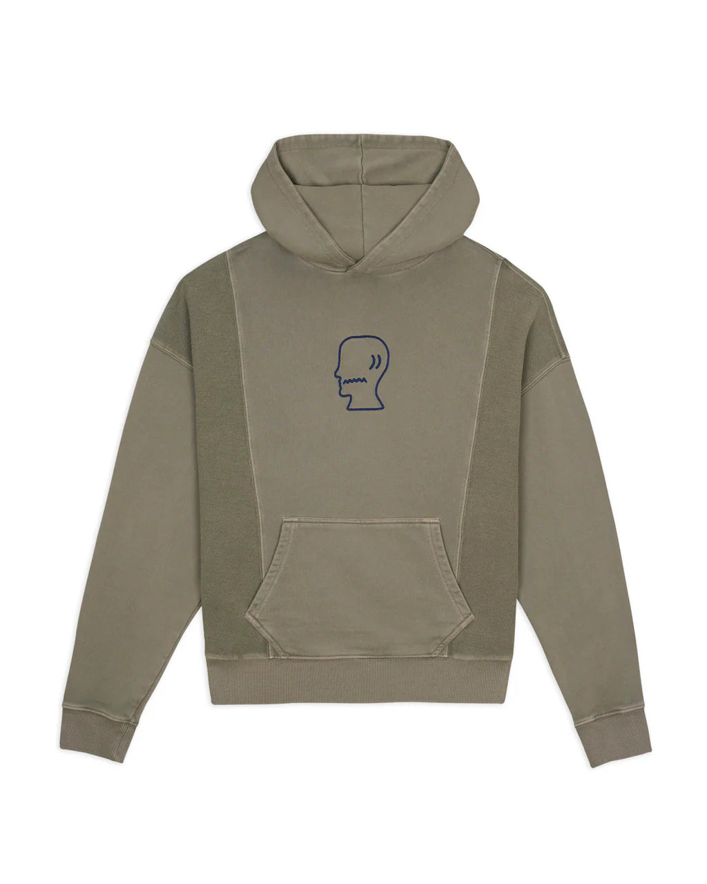 Brain Dead Mendoza Cropped Hoodie - Cement