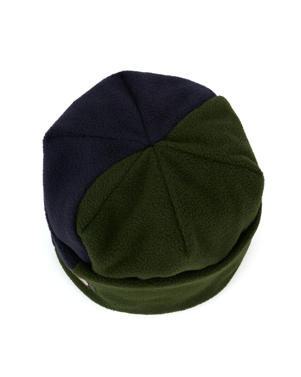 Brain Dead Organic Panel Polar Fleece Beanie - Navy/Olive