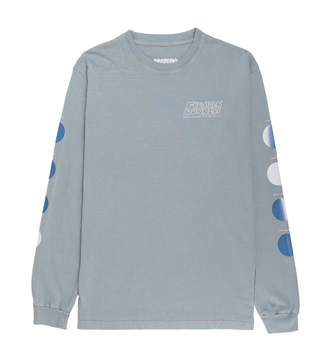 Laser Barcelona X Overland Full Moon Runners Longsleeve T-Shirt - Faded Storm